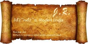 Jónás Rodelinda névjegykártya